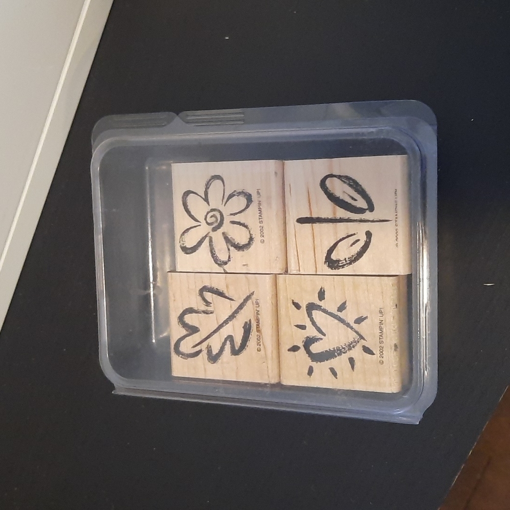 Delightful Doodles Rubber stampin up set of 4 from 2002